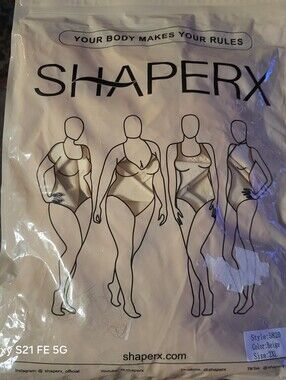 ShaperX Women's Beige Shapewear Bodysuit